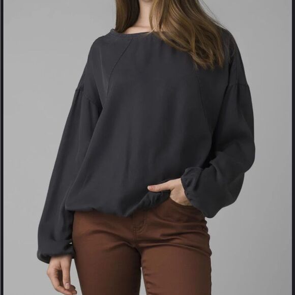 Prana Lavendar Bay Pullover Top size Medium Gray - Picture 3 of 14